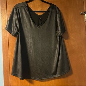 Crazy Train Faux Leather Top